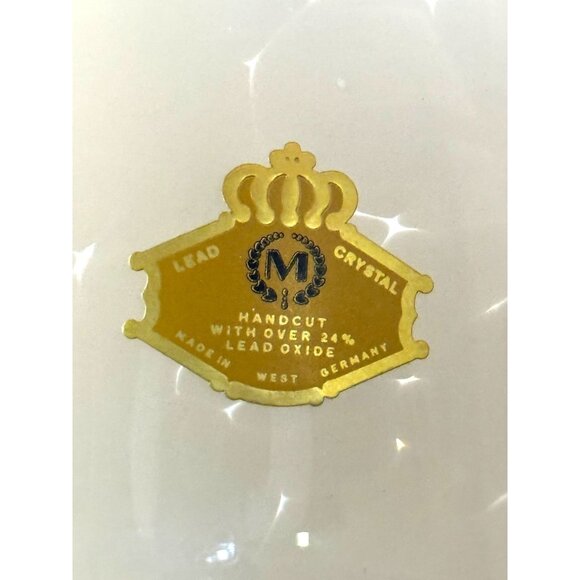 Handcut Lead Crystal Bell Ornament White Marble Pattern Kaolin Germany - Picture 8 of 8